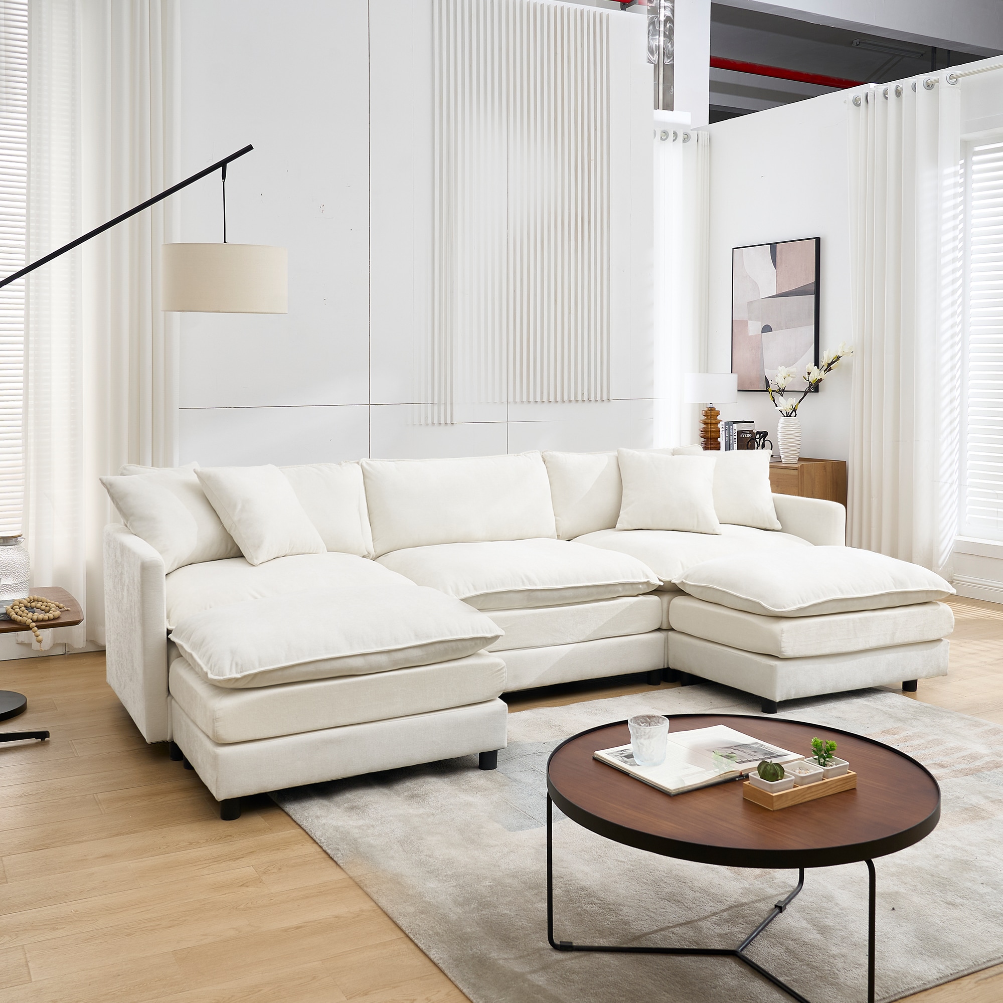 U-Shaped Sectional Sofa with Ottoman U-Shaped Sectional Sofa with Ottoman